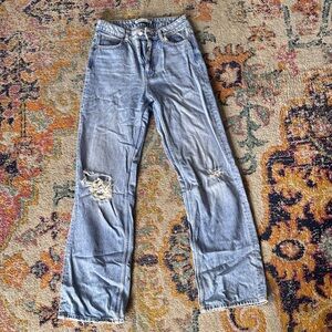 Distressed Light Blue Jeans